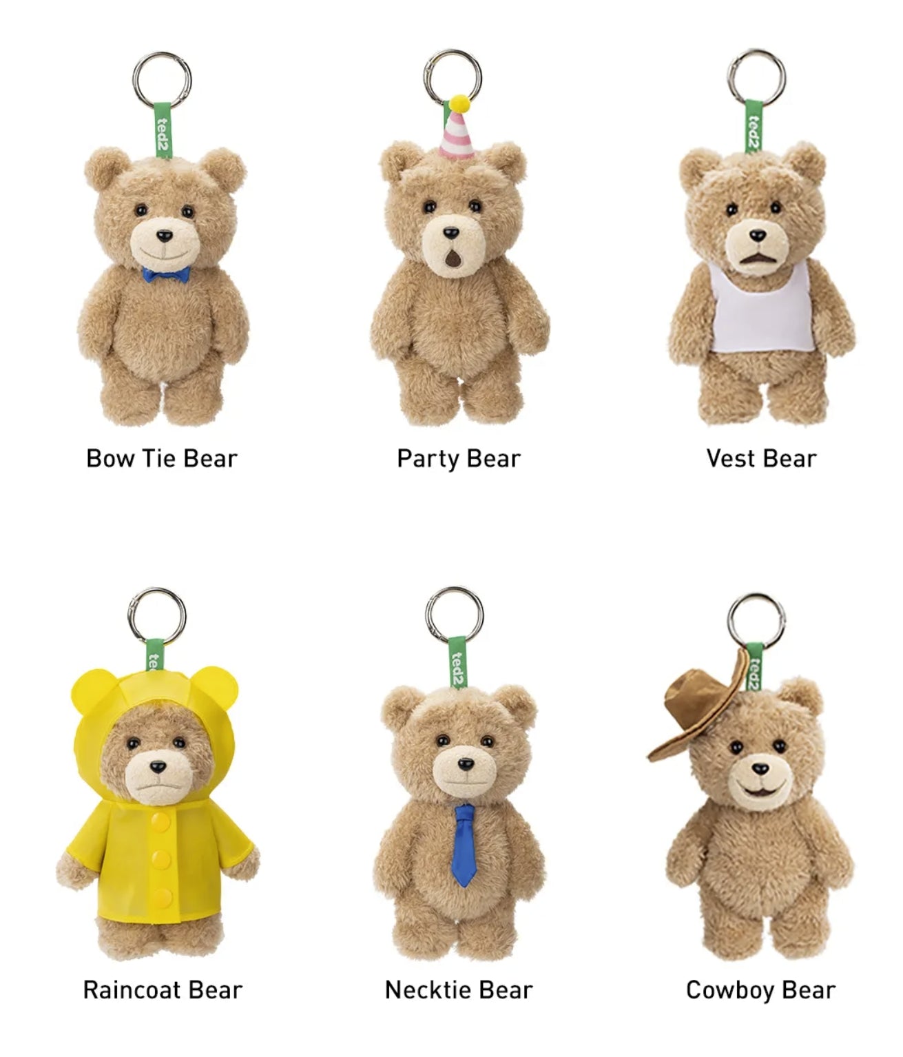Ted2 Teddy Bear Action Plush Pendant