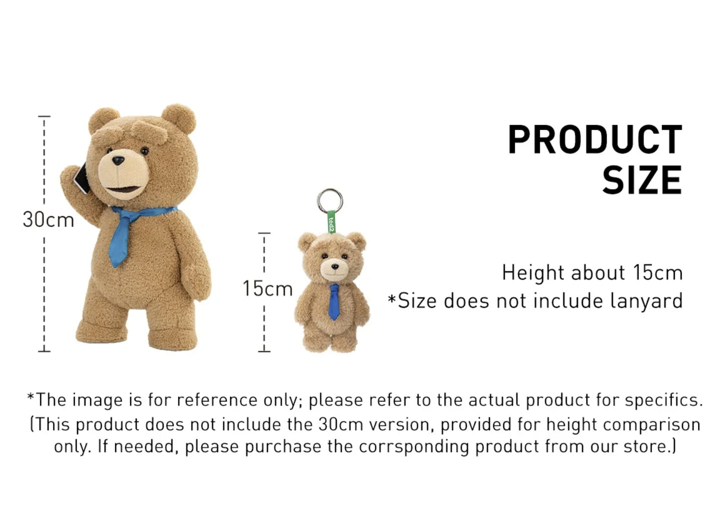 Ted2 Teddy Bear Action Plush Pendant