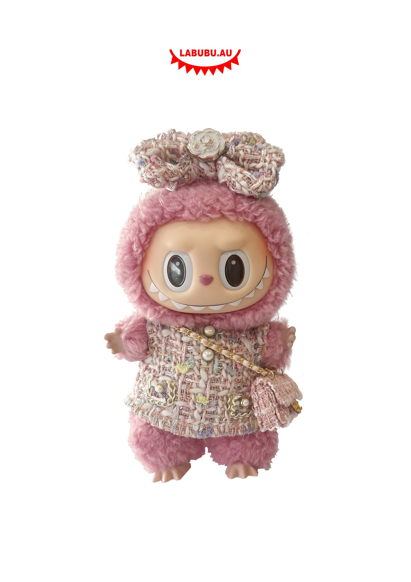 Labubu outfit Chic Tweed Style