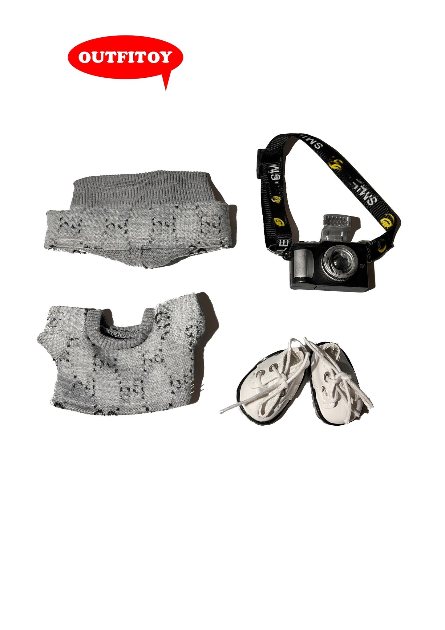 labubu outfit Grey Ribbed Tracksuit + White Combat Boots