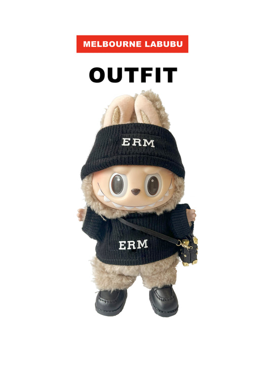 Labubu Outfit ｜Hermes Inspired Look Classic Sports Style ｜Sweater + Hat + Mini Bag + Shoes