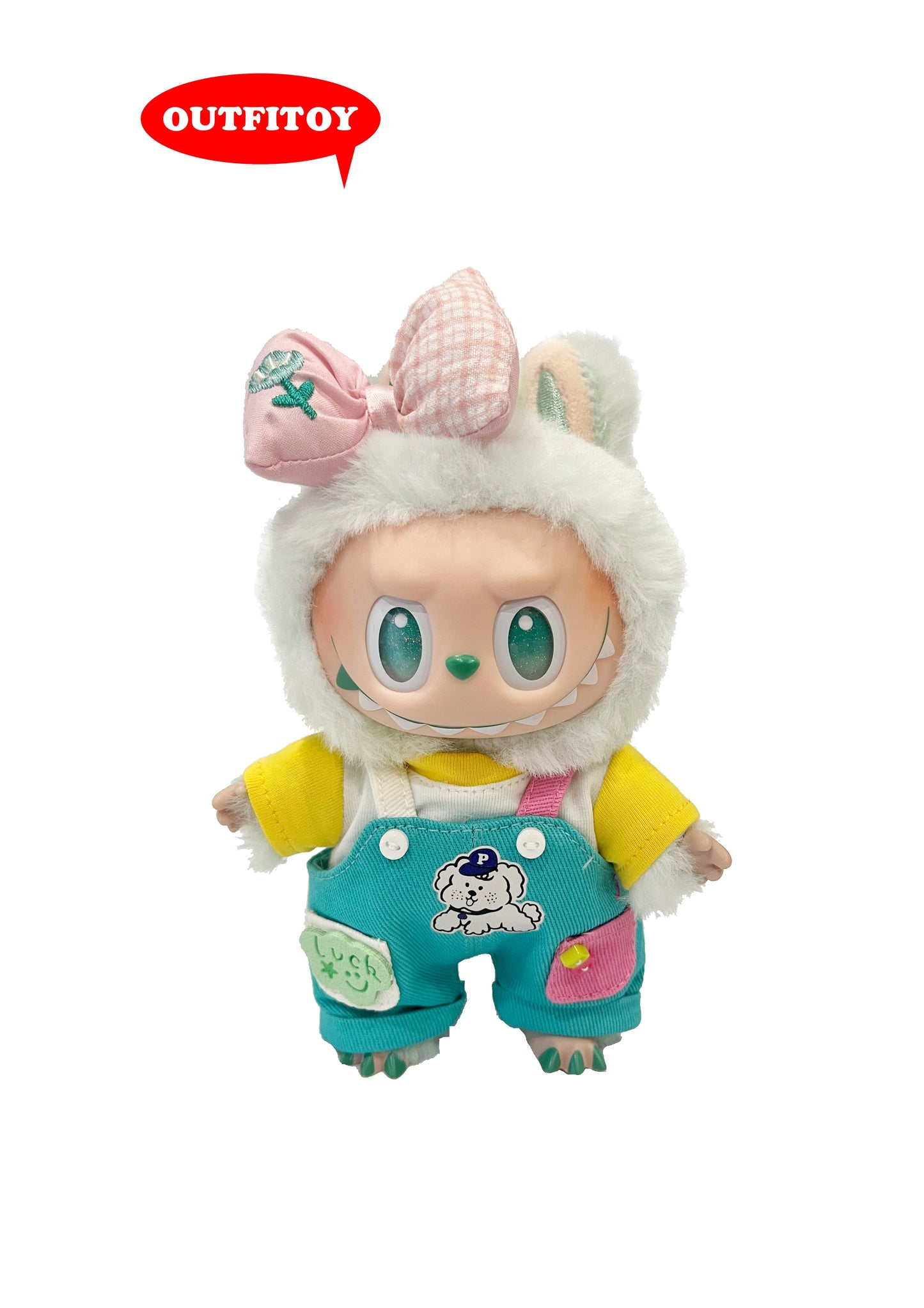 Labubu Cute Puppy Overall Outfit