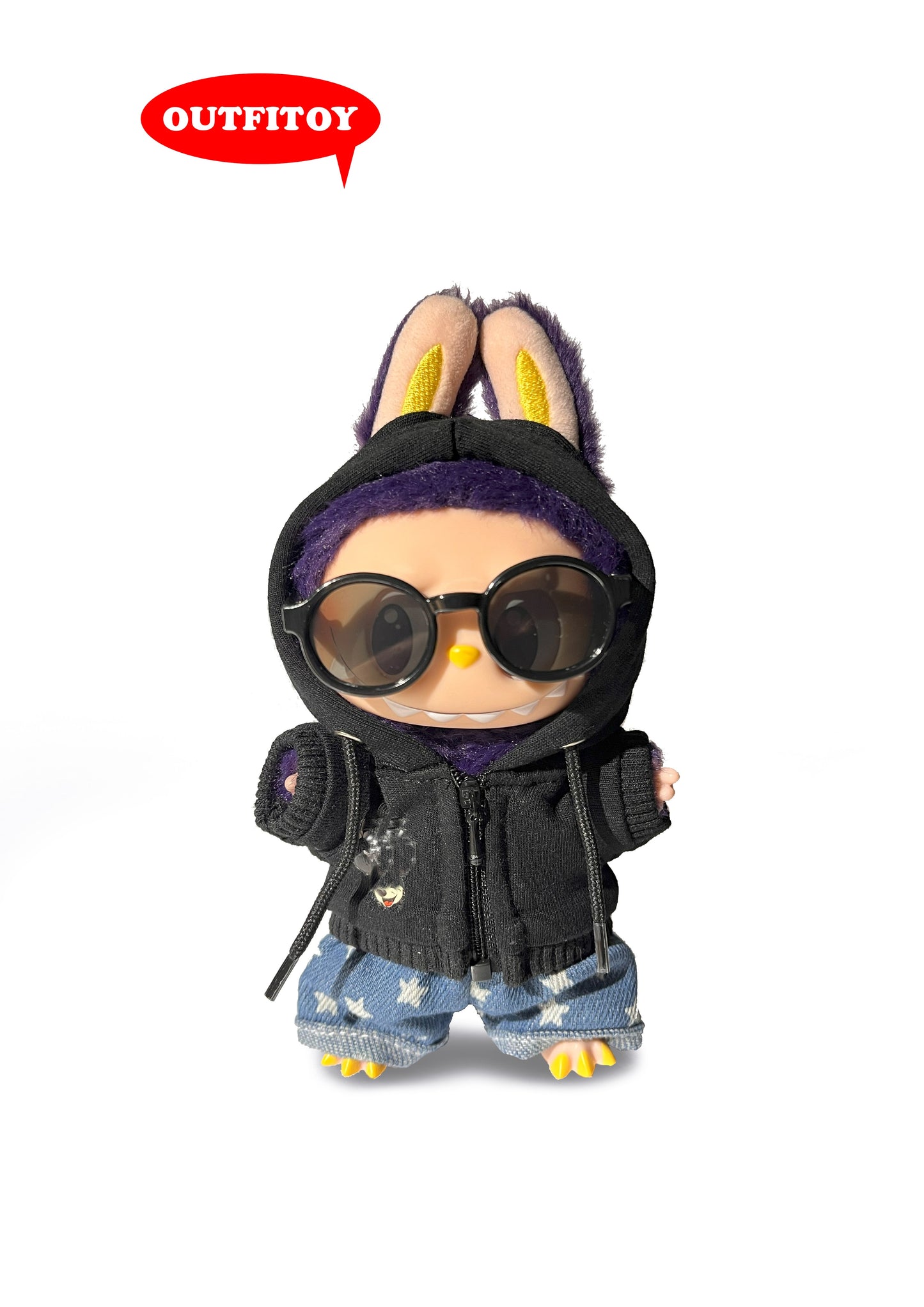 Labubu Mickey Mouse Hoodie Street Style