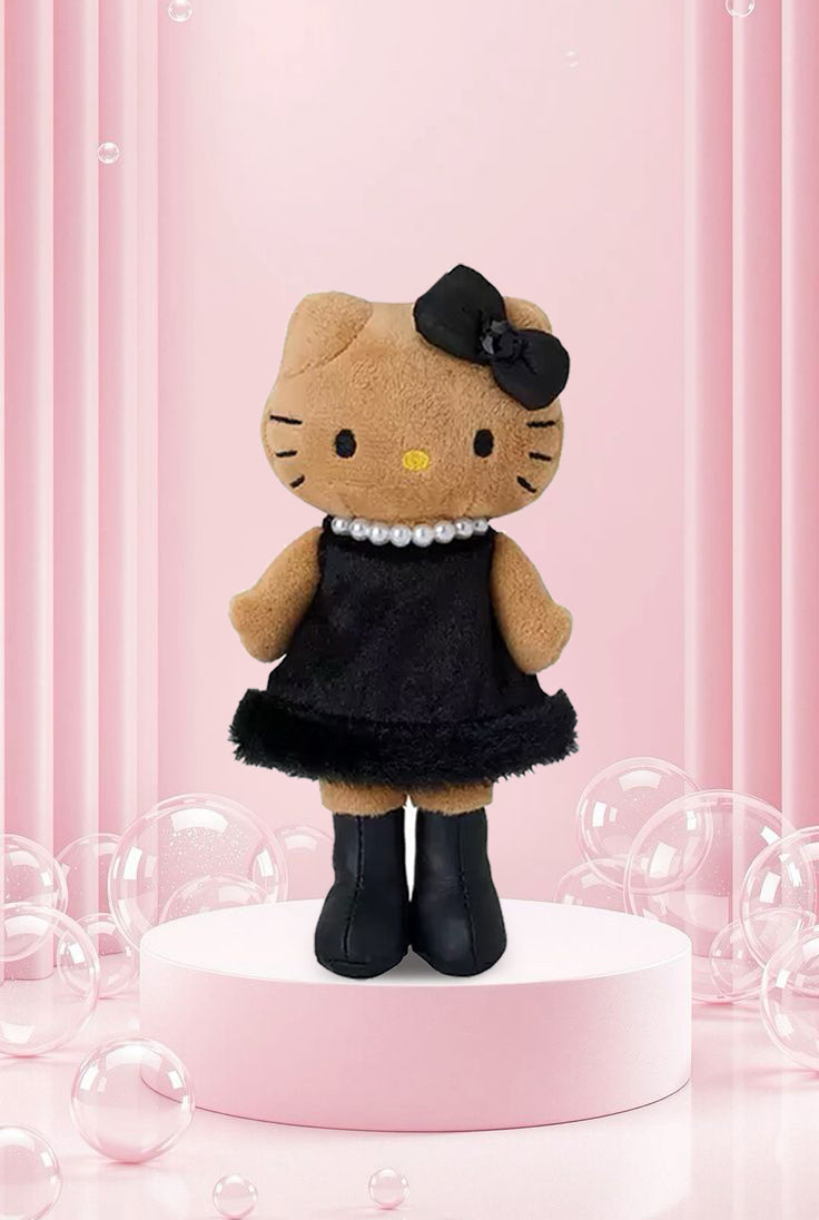 SANRIO x Kiddyland Gogo Gal Hello Kitty Tanned Long Leg Black Mascot Holder Keychain