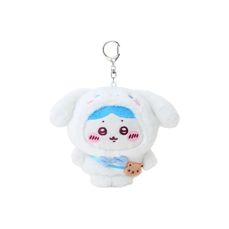 Sanrio × Chiikawa Collaboration Plush Keychain – Pompompurin & Hello Kitty
