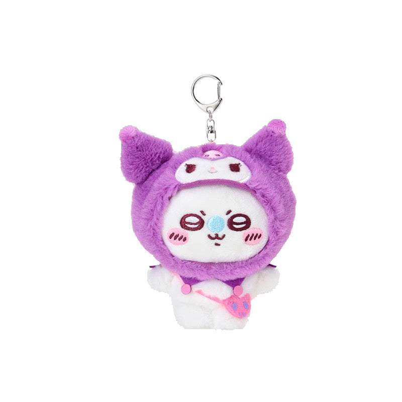 Sanrio × Chiikawa Collaboration Plush Keychain – Pompompurin & Hello Kitty