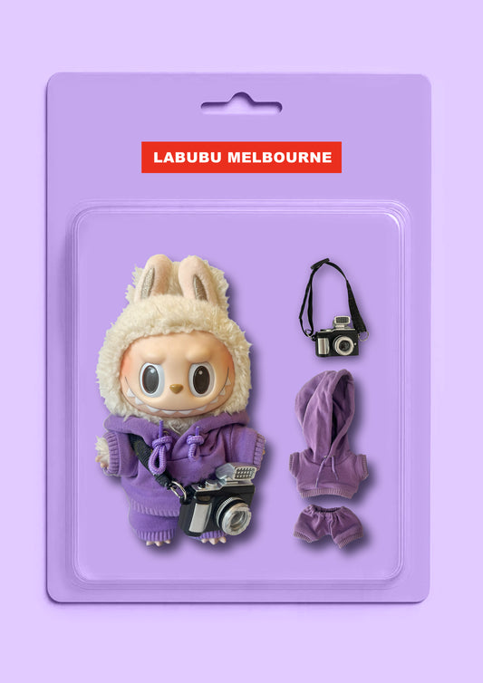 Labubu Outfit Sporty Style Purple Hoodie Set