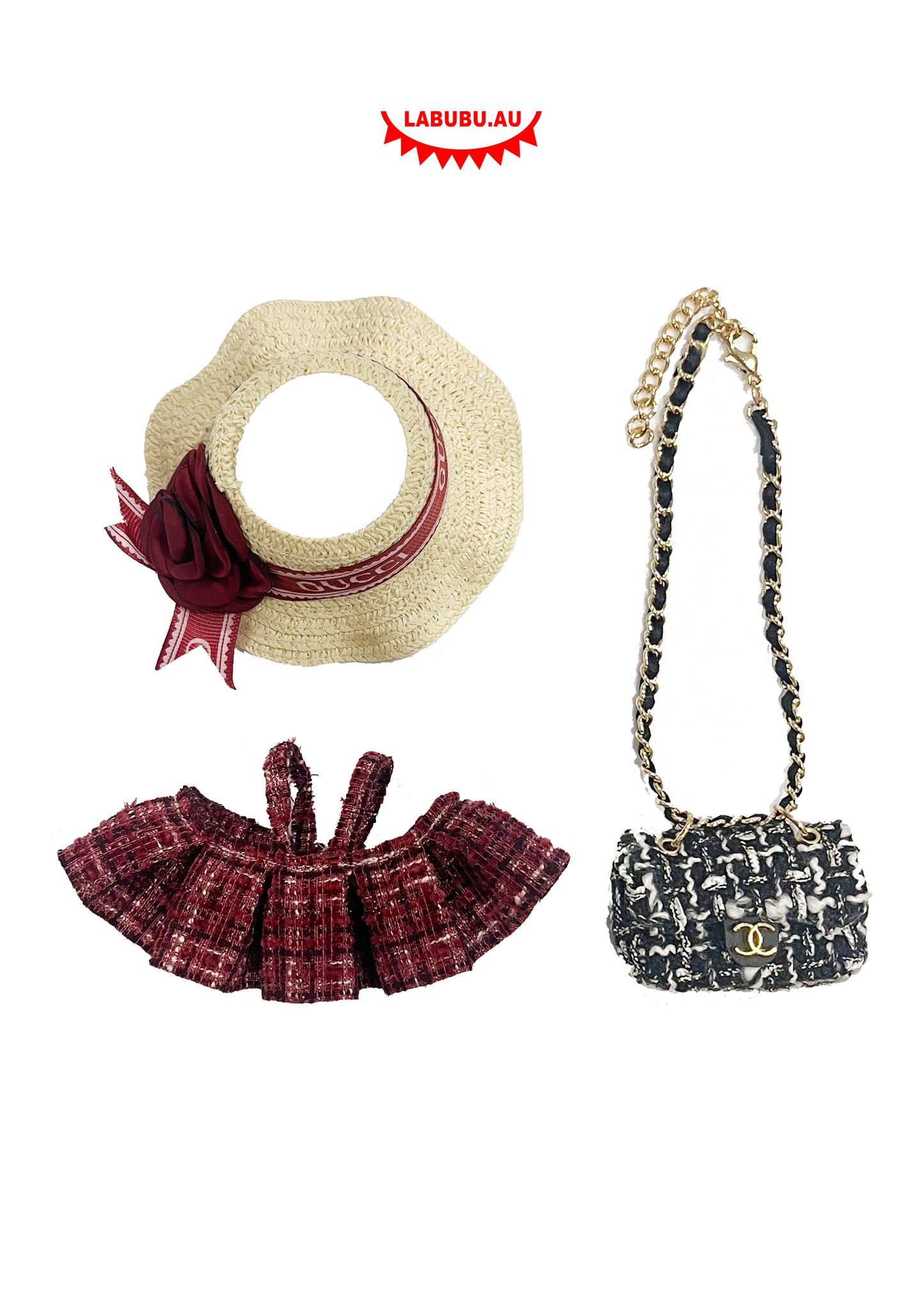 Labubu Outfit｜French Vintage Straw Hat Look
